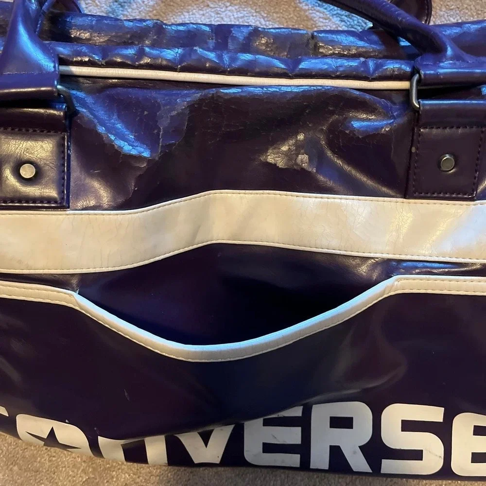 Converse vintage duffel messenger bag old school piping Y2K gym